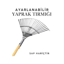 Metal Ayarlanabilir Yaprak Tırmığı Yaprak Ot Saman Temizleme Toplama Tırmığı 1 Adet Bahçe Tırmığı