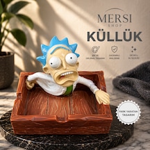 Rick Figürlü Seramik Küllük Dekoratif Karakter Tasarımlı Küllük