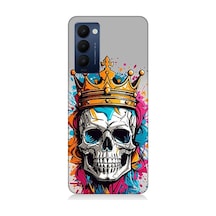 Tecno Camon 18 Uyumlu Kral Kurukafa Desenli Silikon Kılıf