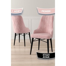 Canisa Neta Serisi, 1.sınıf Babyface Kumaş Sandalye, Siyah Gürgen Ayak, 1 Adet Pembe Sandalye Sandalye Pembe Ayaklar Siyah
