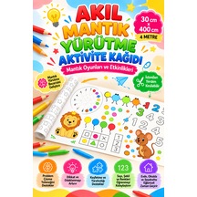 Haydi Dekor Mantık Oyunları Ve Etkinlik Rulosu 4 Metre Dev Eğitici Aktivite Kağıdı Çocuklar Için Dikkat Geliştirme, Labirent, Eşleştirme, Fark Bulma Ve Zeka Oyunları 1 Adet