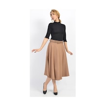 Soralline Bayan Kışlık Kloş Etek 75 Cm Boyunda 780 Vizon Vizon
