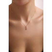 Taşlı O Harf Kilitli Charm Kolye Ucu