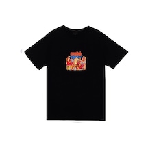 Slam Dunk Anime Baskılı Unisex %100 Pamuk Siyah T-shirt SIYAH