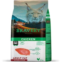 Bravery Tahılsız Tavuklu Kısırlaştırılmış Yetişkin Kedi Maması 2 KG