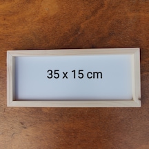 35x15cm Beyaz Ahşap Çerçeveli Pano Camsız - Arkalık Sabit