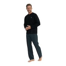 U.s. Polo Assn. 18853 Erkek Siyah Patlı Pijama Takımı 001