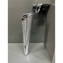 Side Metal Ayak 25 Cm Krom Koltuk Dolap Komidin Şifonyer Modern Tv Ünite Modern Mobilya Puf Gümüş