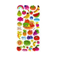 Kabartmalı Stiker Defter Planlayıcı Etiket 17 x 9 CM Limlra-042 Meyveler