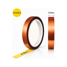 Kapton Yanmaz Bant Yüksek Isıya Dayanıklı Isı Bandı 12 Mm X 30 Metre