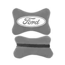 Ford Logolu Gri Papyon Boyun Yastığı 2'li