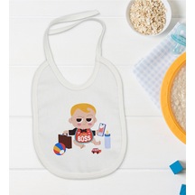 BK Kids Little Boss Tasarımlı Bebek Mama Önlüğü - Model 1