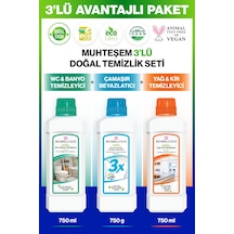 Wc Banyo 750 Ml & Çamaşır Beyazlatıcı 750 Ml & Yağ Kir Temizleyici 750 Ml 3 Lü Set Diğer