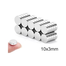 10X3Mm Neodyum Güçlü Mıknatıs - Neodim Magnet