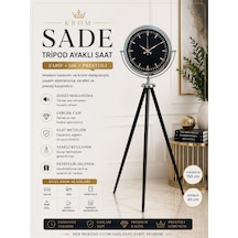 Krom Prime Modern Tripod Ayaklı Saat