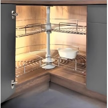 Pyramith P-9052 Gri 3/4 Döner Sepet Takımı Gri
