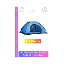 Kampçadırı Su Geçirmez Sineklikli Hafif Taşınabilir Festival Kolay Kurulum 2-3 Kişilik Kamp Çadırı Çok Renkli