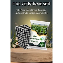 Fide Yetiştirme Seti - 10 Litre Fide Yetiştirme Toprağı 5+5 Litre 4 Adet Viyol