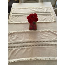 Dnc Home Tekstil Ndchome Ham Keten Krem 2li Vintage Runner 40 X 80 Krem