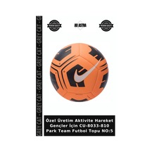 Özel Üretim Aktivite Hareket Gençler İçin Cu-8033-810 Park Team Futbol Topu No:5 Çok Renkli
