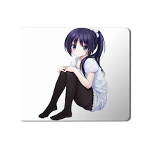 Oturan Anime Kız Karakter Baskılı Mousepad Mouse Pad