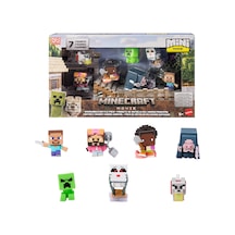Mattel Oyuncak Seti Ve 7 Mini Aksiyon Figürü, Bir Filmi'nden İlham Alan Mini Mode Çoklu Paket, Steve Ve 3 Özel Karakter, Jfm37