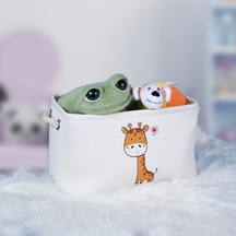 Decolove Oyuncak Sepeti - Zürafa Desenli / Küçük Boy Krem