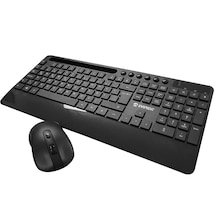 Everest KM-9676 Kablosuz Standart Klavye Mouse Set (İthalatçı Garantili) Siyah