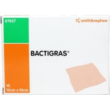 Bactigras 10X10 Yara Örtüsü Antiseptik Sargı Bakım Örtüsü 10 Adet