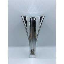 Plastik.18 Cm Krom Kaplama, Berjer,koltuk,mobilya, Ayağı 4 Adet