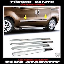Fiat Doblo Krom Yan Kapı Çıtası 4 Kapı 2010-2022 P. Çelik
