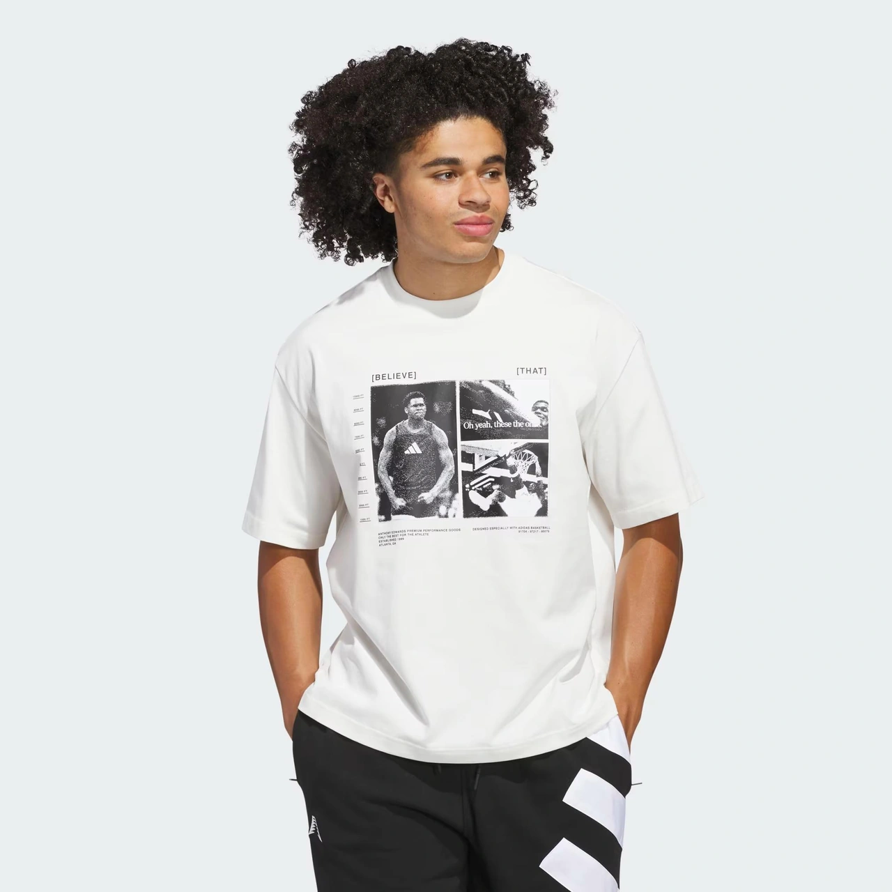 Adidas Anthony Edwards Erkek Tişört C-adıjm2679e50a00 Beyaz
