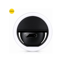 Rk-12 Telefon Uyumlu Taşınabilir Şarj Edilebilir Selfie Ring Light Mandal Tipi Yuvarlak Fotoğraf Ve Video Işığı
