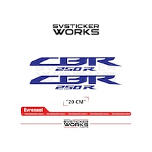Honda Cbr 250r Sticker Uyumlu Yazı Yüksek Kalite Özel Kesim Folyo 2'li Set Lacivert