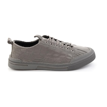 Gri Hakiki Deri Erkek Sneaker E01900251044 Gri