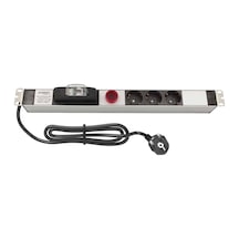 Amp Connect 19" 1u 3'lü Schuko Sigortalı Volt/amper Gösterheli Kabinet Grup Prizi Pdu 16a