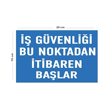 Lucena Metal İş Güvenliği Bu Noktadan İtibaren Başlar 15 Cm X 20 Cm Uyarı Levhası Yönlendirme Tabelası