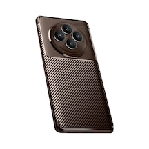 Newface Oppo Reno 11 Fs Kılıf Auto Focus Karbon Kapak - Kahverengi