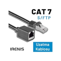 IRENIS CAT7 S/FTP Uzatma Kablosu, 10 Metre Siyah