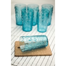 Akrilik Aquamarin 6'lı Uzun Bardak & Su Meşrubat Bardağı 750  ml ( Büyük Boy & Cam Değildir )