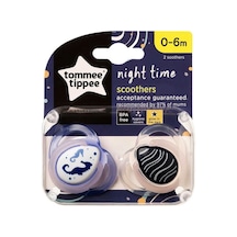 Tommee Tippee Ortodontik Gece Emziği 2'li 0-6 Ay  Lila