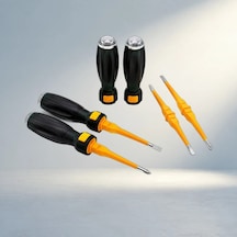 Ergonomik Saplı 2'in1 Düz Ve Yıldız Uç Kontrol Kalemi Tornavida Modeli