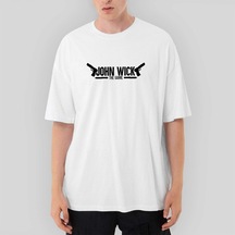 John Wick The Game Oversize Beyaz Tişört