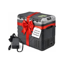 Ahmet Otomotiv Demmon 50 Litre Çift Kapak Oto Buzdolabı 12v 24v 220v Adaptör Hediyeli