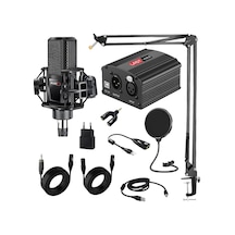 Midex MX-2020 Set Phantom Power Condenser Stüdyo Mikrofon Kayıt Paketi