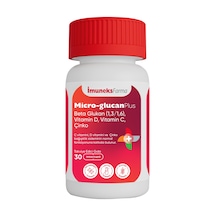 İmuneks Farma Mikro-Glucan Plus Beta Glukan (1,3/1,6), Vitamin D, C ve Çinko İçeren Takviye Edici Gıda 30 Kapsül