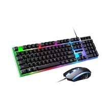 Gaming Set Kablolu Led Işıklı Oyuncu Klavye & Mouse Seti Usb Girişli
