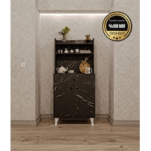 Dekorfim Çok Amaçlı Airfry Dolabı Kahve Köşesi Siyah