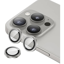 İphone 15 Pro Max Uyumlu Benks King Kong Corning Kamera Lens Koruyucu Gümüş