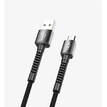 Linktech K551 Safe & Fast 1m Örgülü Metal Başlı Micro Usb Şarj Kablosu